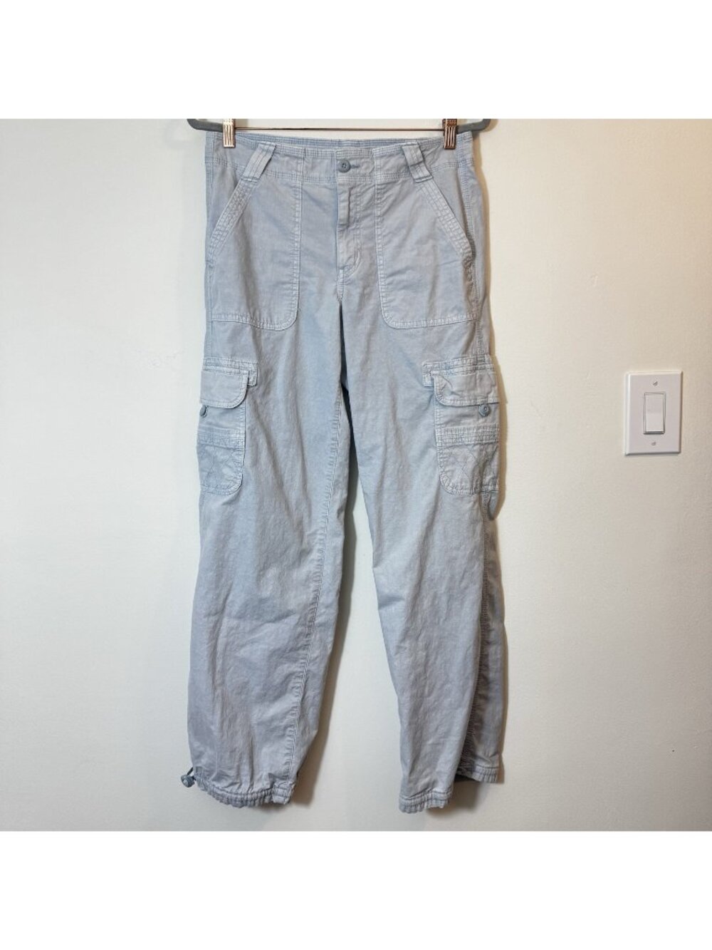 American Eagle Women’s Baggy Jogger Size 8 Cargo Pants Stretch Utility - Picture 1 of 8